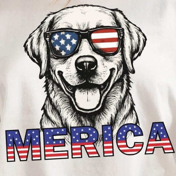Labrador Retriever Shirt, Merica Shirt, Funny Patriotic Dog Tee - Picture 2 of 3